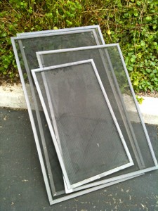 rescreening window screen job