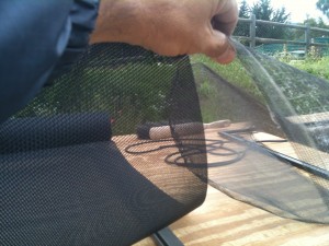 pet screen thickness on reg mesh