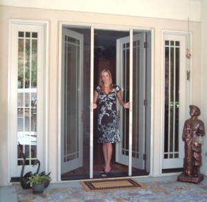 french door retractable screen doors